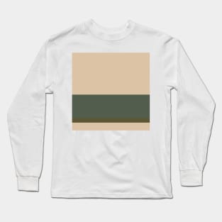 A gentle transfusion of Camo Green, Beige, Artichoke, Greyish Teal and Gunmetal stripes. Long Sleeve T-Shirt